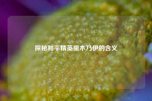 探秘和平精英里木乃伊的含义