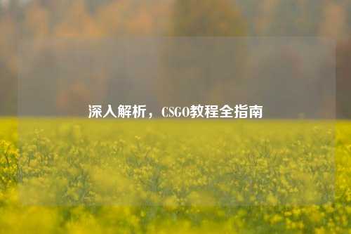 深入解析，CSGO教程全指南