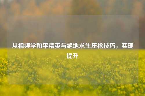 从视频学和平精英与绝地求生压枪技巧，实现提升