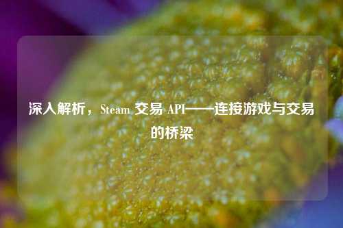 深入解析，Steam 交易 API——连接游戏与交易的桥梁
