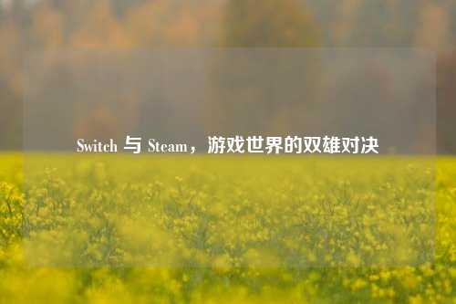 Switch 与 Steam，游戏世界的双雄对决