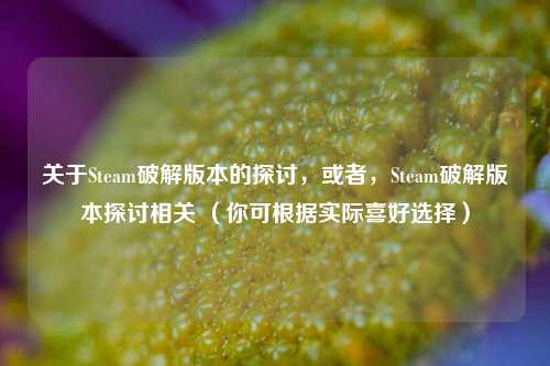 关于Steam破解版本的探讨，或者，Steam破解版本探讨相关 （你可根据实际喜好选择）