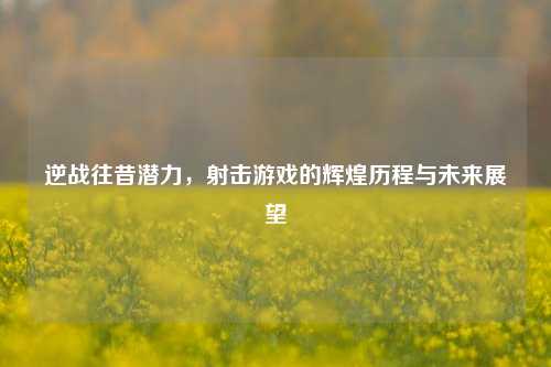 逆战往昔潜力,射击游戏的辉煌历程与未来展望