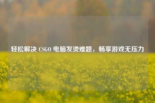 轻松解决 CSGO 电脑发烫难题，畅享游戏无压力