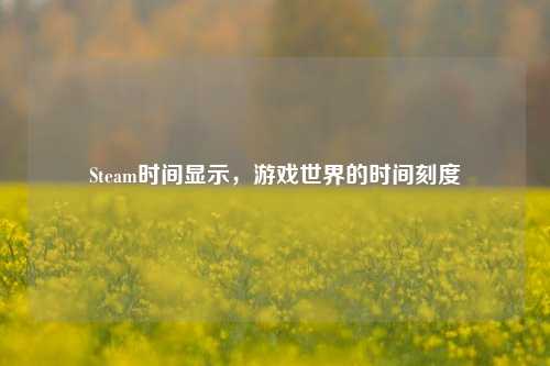 Steam时间显示，游戏世界的时间刻度