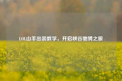 LOL山羊出装教学，开启峡谷驰骋之旅