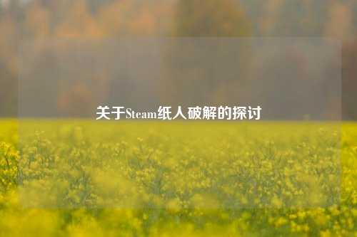 关于Steam纸人破解的探讨