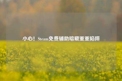 小心！Steam免费辅助暗藏重重陷阱