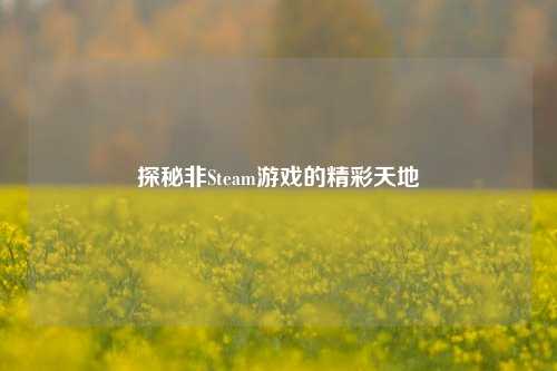 探秘非Steam游戏的精彩天地