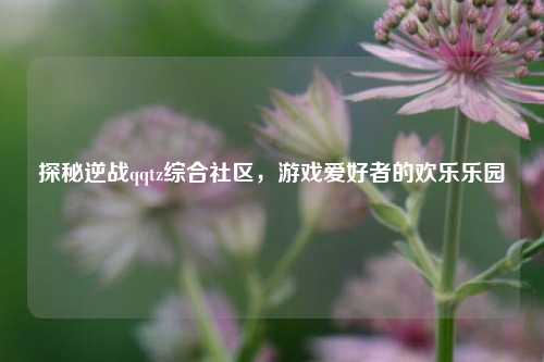 探秘逆战qqtz综合社区,游戏爱好者的欢乐乐园