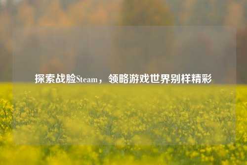 探索战脸Steam，领略游戏世界别样精彩