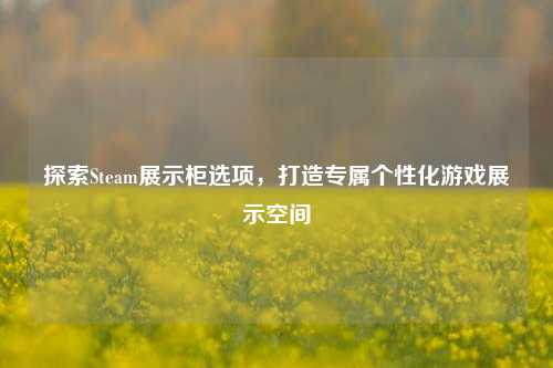 探索Steam展示柜选项,打造专属个性化游戏展示空间