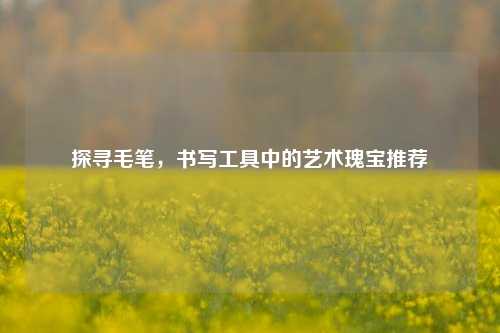 探寻毛笔，书写工具中的艺术瑰宝推荐