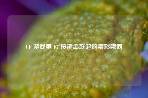 CF 游戏里 F7 按键串联起的精彩瞬间