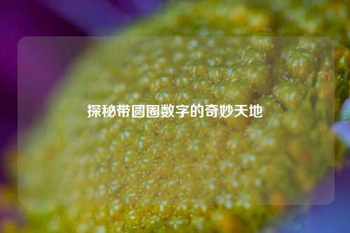探秘带圆圈数字的奇妙天地