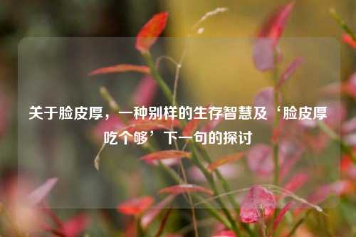 关于脸皮厚,一种别样的生存智慧及‘脸皮厚吃个够’下一句的探讨