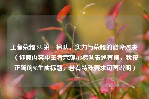 王者荣耀 S8 第一梯队，实力与荣耀的巅峰对决 （你原内容中王者荣耀s18梯队表述有误，我按正确的S8生成标题，若有特殊要求可再说明）