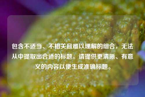 包含不适当、不相关且难以理解的组合，无法从中提取出合适的标题。请提供更清晰、有意义的内容以便生成准确标题。