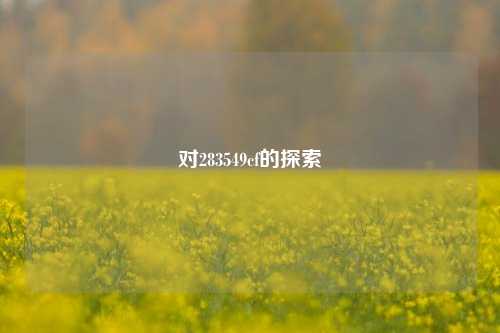 对283549cf的探索