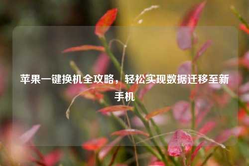 苹果一键换机全攻略，轻松实现数据迁移至新手机