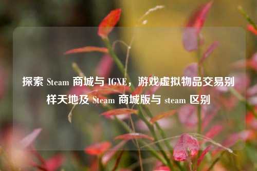 探索 Steam 商城与 IGXE，游戏虚拟物品交易别样天地及 Steam 商城版与 steam 区别