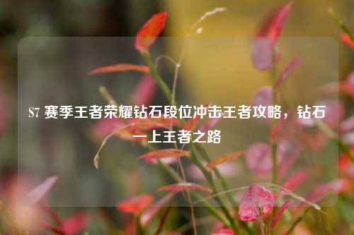 S7 赛季王者荣耀钻石段位冲击王者攻略,钻石一上王者之路