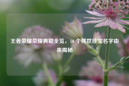 王者荣耀荣耀典藏全览,10 个稀世珍宝名字由来揭秘