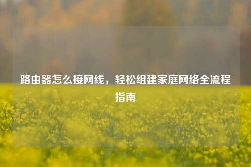 路由器怎么接网线,轻松组建家庭网络全流程指南