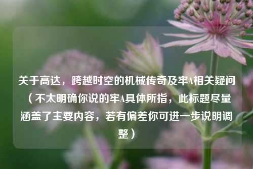 关于高达，跨越时空的机械传奇及牢A相关疑问 （不太明确你说的牢A具体所指，此标题尽量涵盖了主要内容，若有偏差你可进一步说明调整）