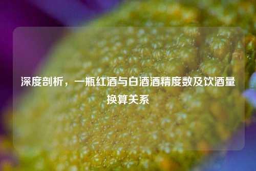 深度剖析，一瓶红酒与白酒酒精度数及饮酒量换算关系