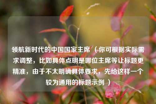 领航新时代的中国国家主席 （你可根据实际需求调整，比如具体点明是哪位主席等让标题更精准，由于不太明确具体要求，先给这样一个较为通用的标题示例 ）