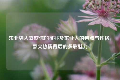 东北男人喜欢你的征兆及东北人的特点与性格,豪爽热情背后的多彩魅力