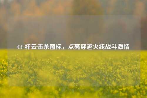 CF 祥云击杀图标，点亮穿越火线战斗激情