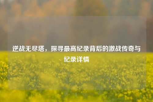 逆战无尽塔,探寻最高纪录背后的激战传奇与纪录详情