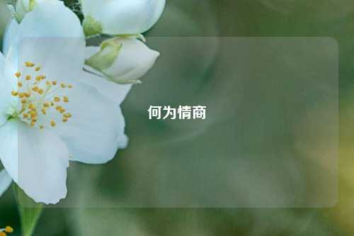 何为情商