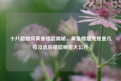 十八层楼房黄金楼层揭秘,黄金楼层究竟是几楼及选房楼层秘密大公开