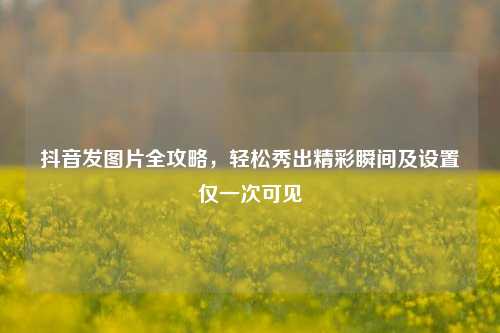 抖音发图片全攻略，轻松秀出精彩瞬间及设置仅一次可见