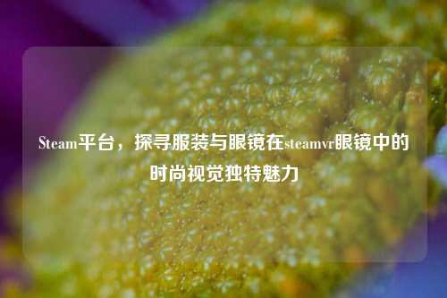 Steam平台，探寻服装与眼镜在steamvr眼镜中的时尚视觉独特魅力