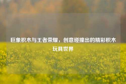 巨象积木与王者荣耀，创意碰撞出的精彩积木玩具世界
