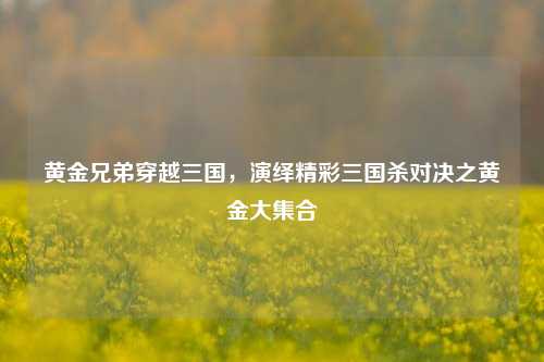 黄金兄弟穿越三国，演绎精彩三国杀对决之黄金大集合