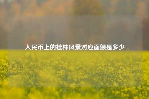 人民币上的桂林风景对应面额是多少