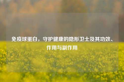 免疫球蛋白,守护健康的隐形卫士及其功效、作用与副作用