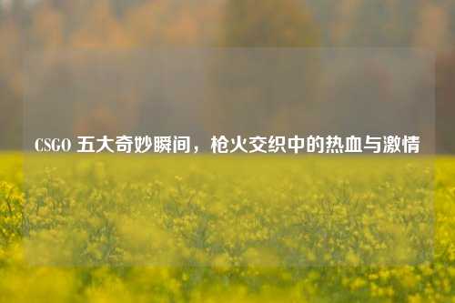 CSGO 五大奇妙瞬间，枪火交织中的热血与激情