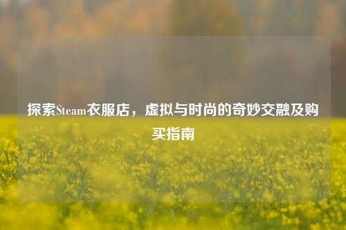 探索Steam衣服店，虚拟与时尚的奇妙交融及购买指南