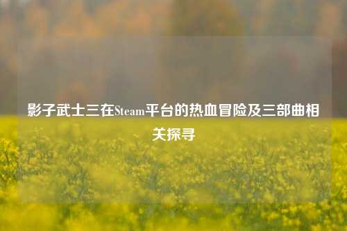 影子武士三在Steam平台的热血冒险及三部曲相关探寻