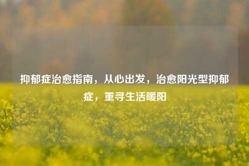 抑郁症治愈指南，从心出发，治愈阳光型抑郁症，重寻生活暖阳