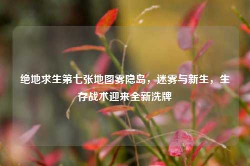 绝地求生第七张地图雾隐岛,迷雾与新生,生存战术迎来全新洗牌
