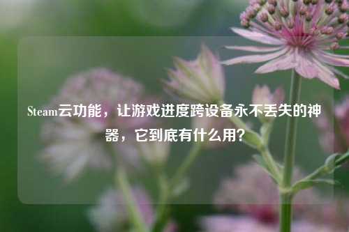 Steam云功能,让游戏进度跨设备永不丢失的神器,它到底有什么用?
