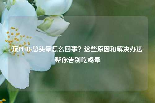 玩PUBG总头晕怎么回事？这些原因和解决办法帮你告别吃鸡晕