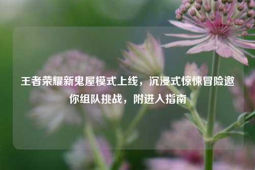 王者荣耀新鬼屋模式上线，沉浸式惊悚冒险邀你组队挑战，附进入指南
